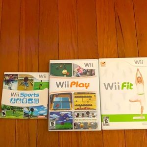Wii play, fit, and sports